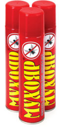 «Мухояр — аэрозоль от мух»