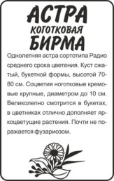 Астра Бирма коготковая/Сем Алт/бп 0,2 гр.