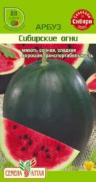 Арбуз Сибирские Огни/Сем Алт/цп 0,5 гр. Сибирская Селекция!